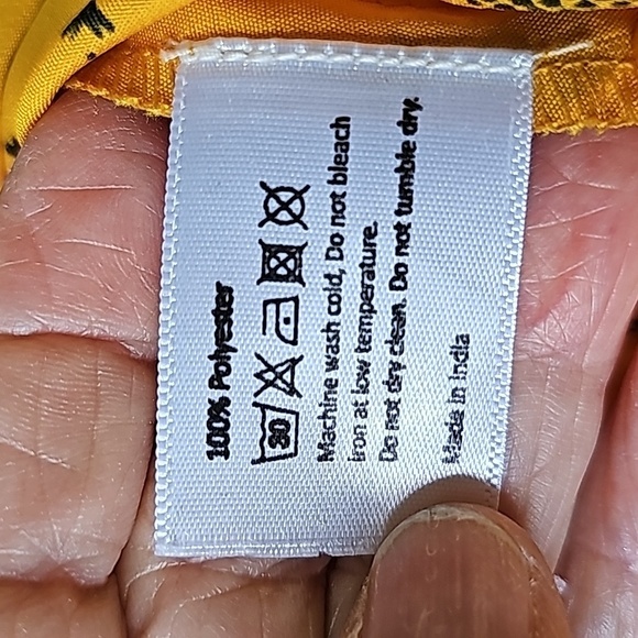 Tamsy blouse Size XL mustard yellow with black geometric,  Henley long‎ s… - Picture 10 of 11